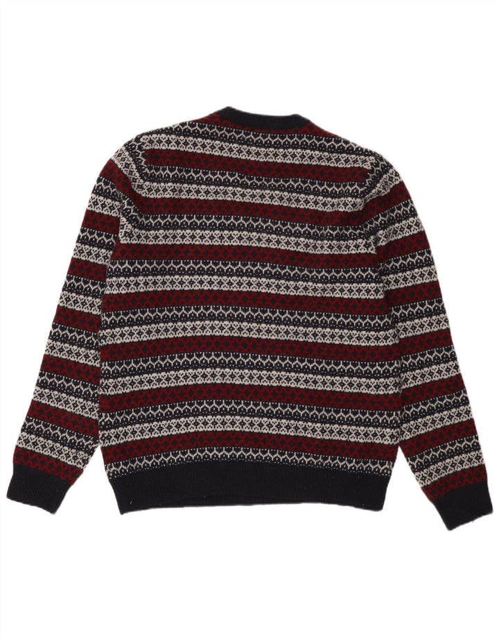 Ανδρικό πουλόβερ με λαιμόκοψη Jack Wills Medium Navy Blue Fair Isle
