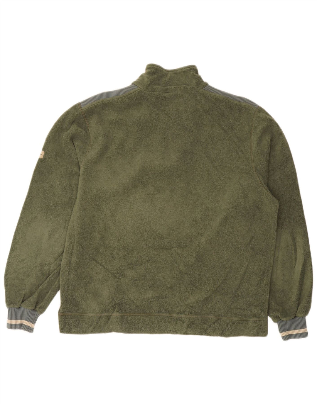 Champion Mens Zip Fleece Jumper Medium Khaki Polyester