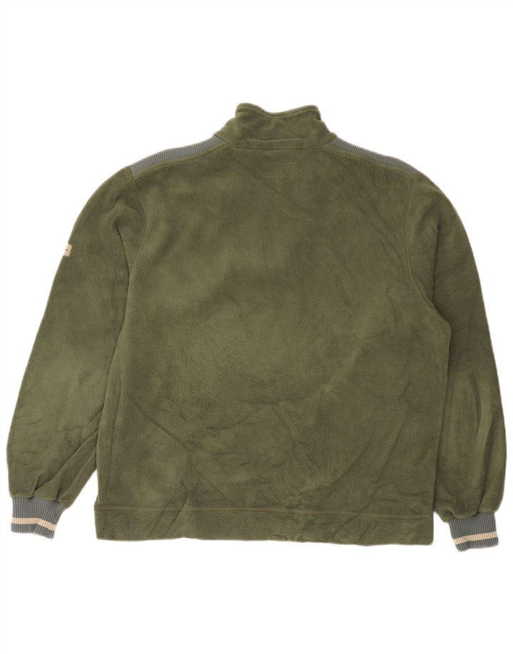 Champion Mens Zip Fleece Jumper Medium Khaki Polyester