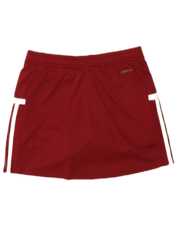 Adidas Womens Aeroready Skort UK 8/10 Μικρός πολυεστέρας Βουργουνδίας