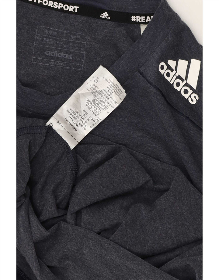 Ανδρικό T-Shirt Adidas Top 2XL Navy Blue Polyester
