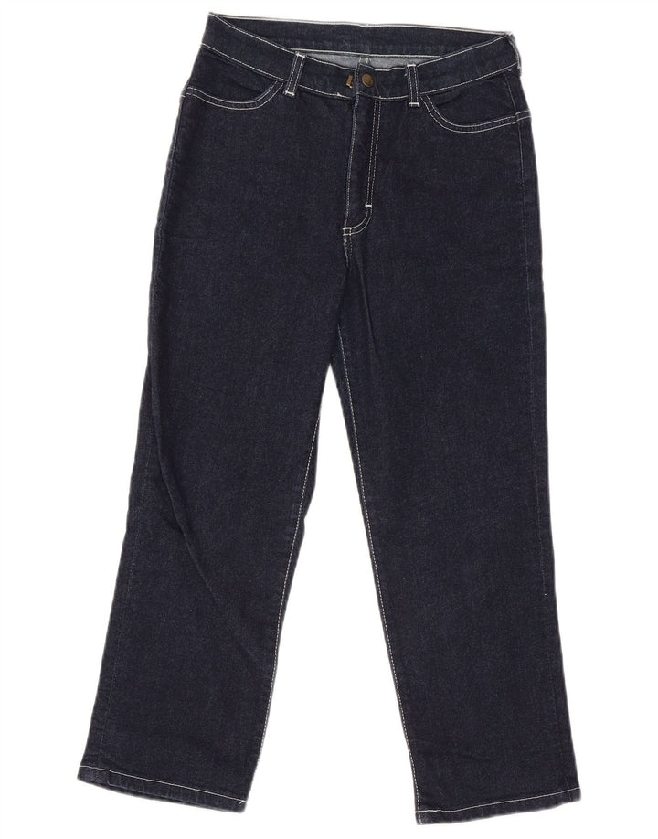 Lee Womens Capri Jeans W28 L23 Navy Blue Cotton