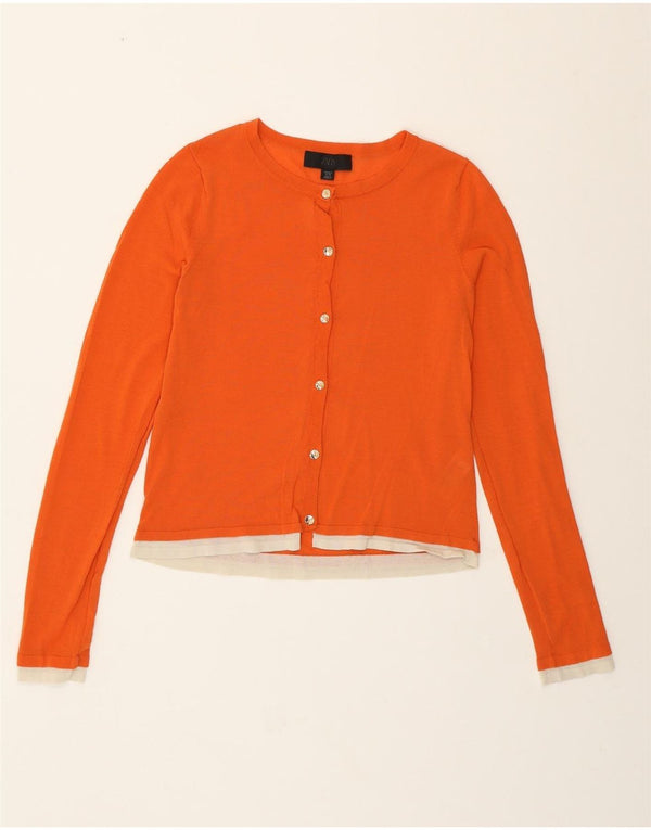 Zara Γυναικεία ζακέτα Crop UK 10 Small Orange Colourblock Cotton