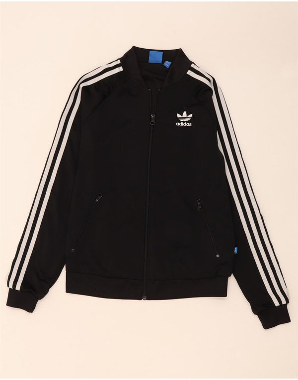 Γυναικεία αθλητική φόρμα γραφικών Adidas Top Jacket UK 8 Small Black Polyester