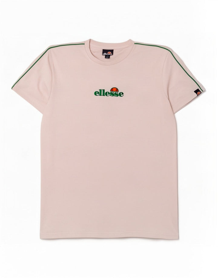 Ellesse Ανδρικό γραφικό T-Shirt Top Μικρό λευκό βαμβακερό