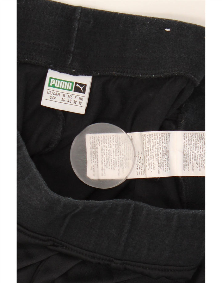 Puma γυναικεία αθλητική φόρμα παντελόνι Joggers UK 10 Small μαύρο ριγέ πολυεστέρα