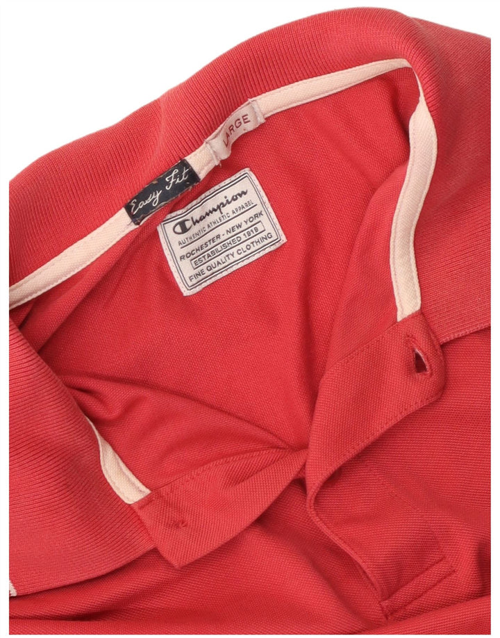 CHAMPION Ανδρικό πουκάμισο Polo Easy Fit μεγάλο κόκκινο
