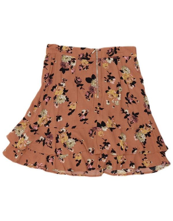 Γυναικεία μίνι φούστα Oasis UK 8 Small W28 Pink Floral Viscose