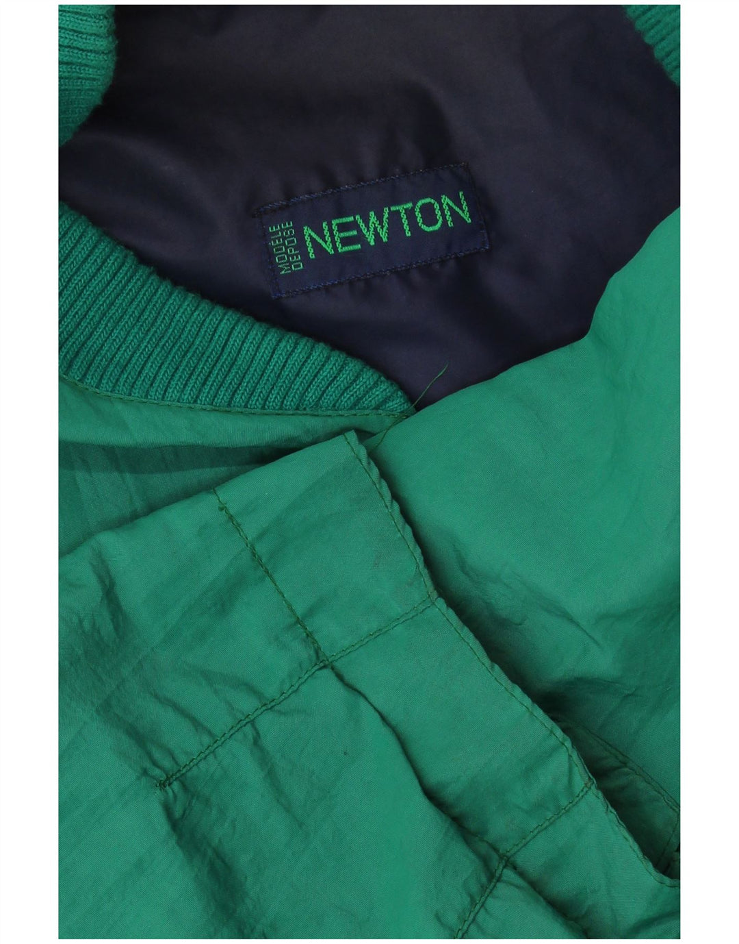 NEWTON Ανδρικό Bomber Jacket UK 42 XL Green Colourblock Βαμβακερό