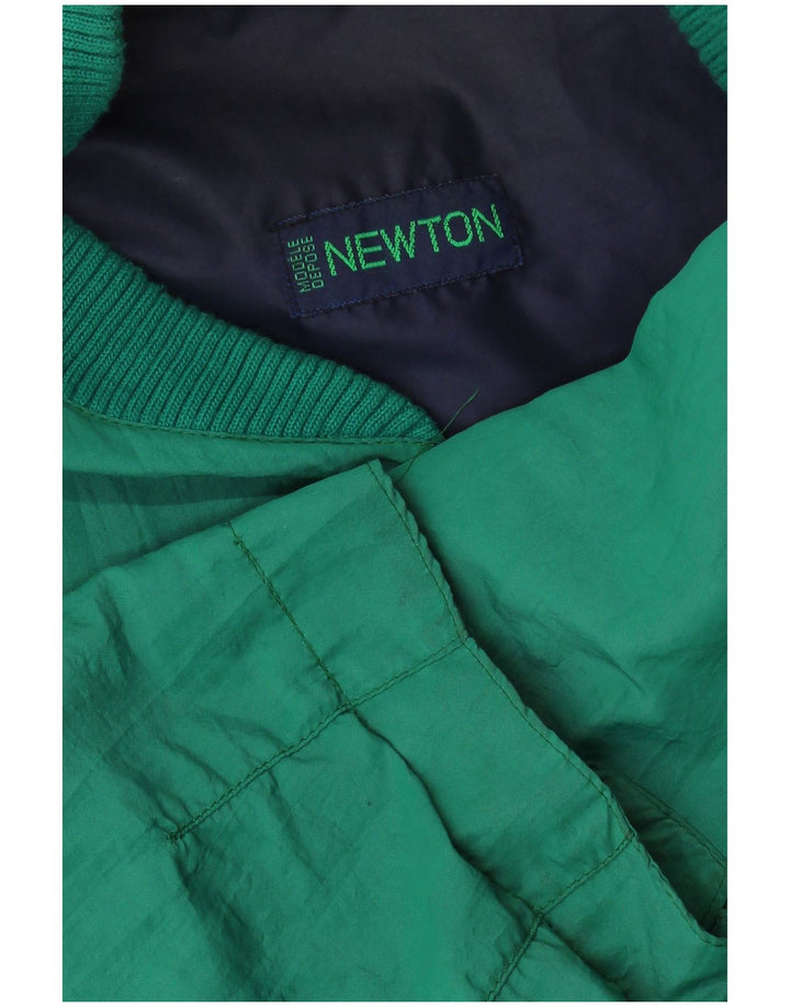 NEWTON Ανδρικό Bomber Jacket UK 42 XL Green Colourblock Βαμβακερό