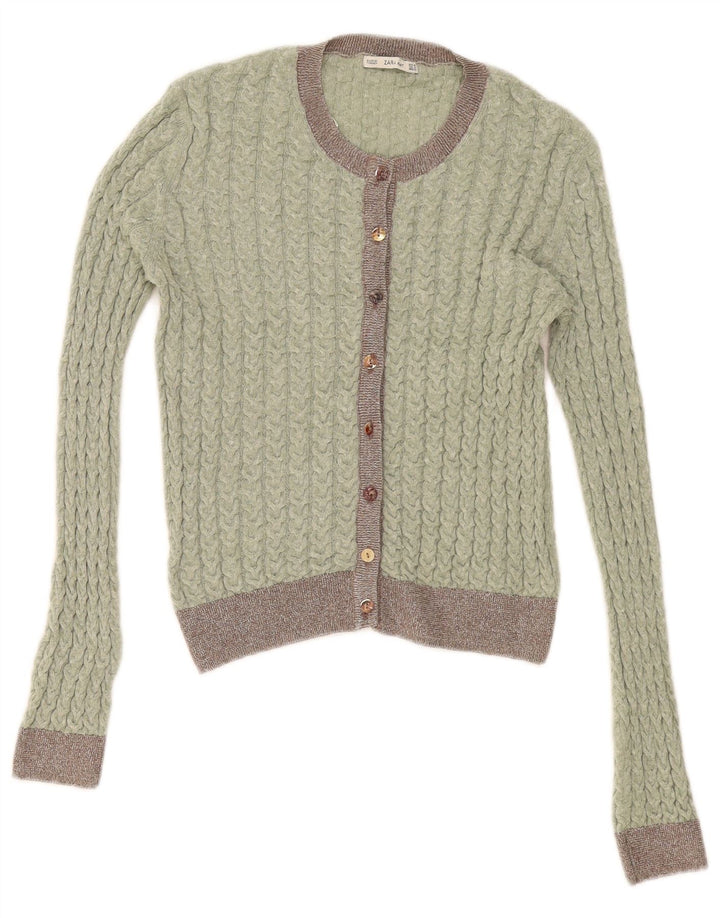 Zara Γυναικείο πουλόβερ UK 12 Medium Green Colourblock