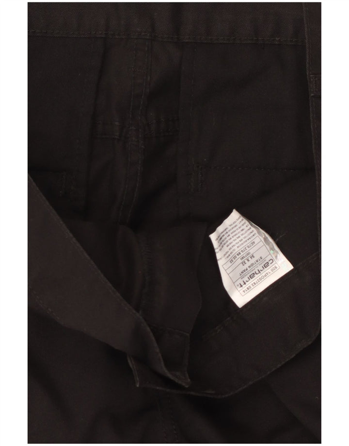 CARHARTT Ανδρικό ίσιο παντελόνι Chino W34 L32 Μαύρο βαμβακερό