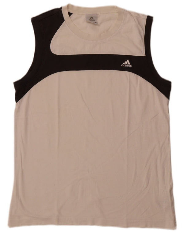 Ανδρικό γιλέκο ADIDAS Top Large White Colourblock Βαμβακερό