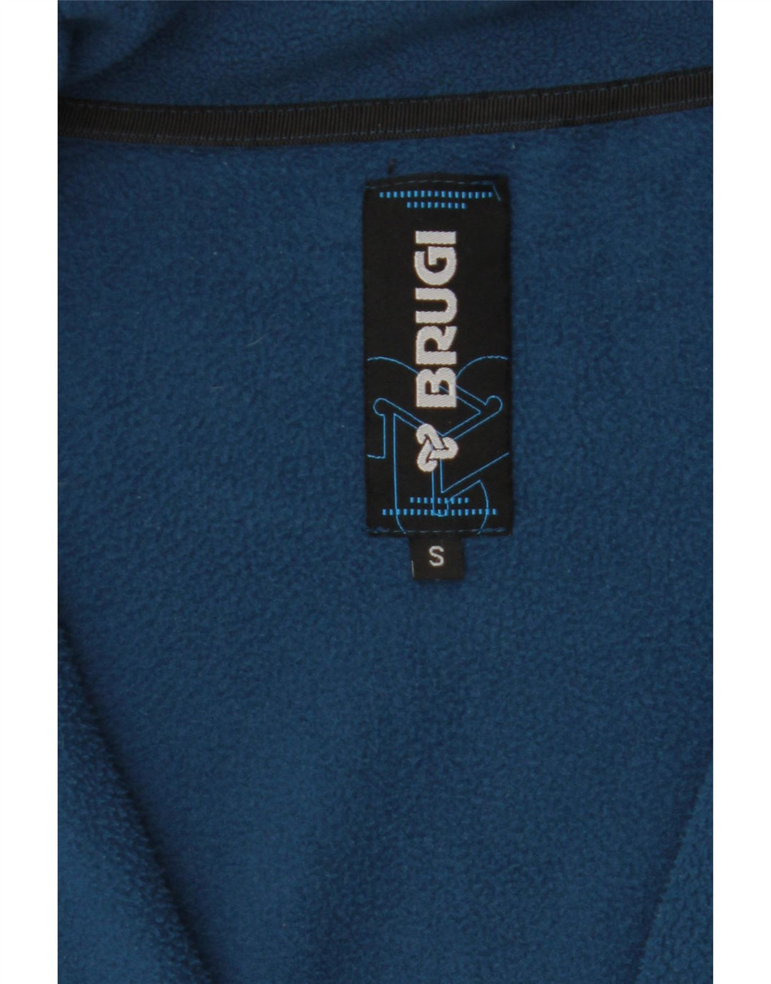 BRUGI Mens Fleece Jacket UK 36 Small Blue Colourblock