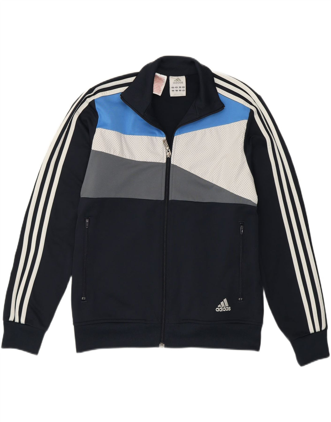 Adidas Boys αθλητική φόρμα Top Jacket 13-14 Years Navy Blue Colourblock