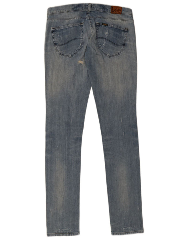 Lee Womens Lynn Distressed Skinny Jeans W29 L35 Blue Cotton