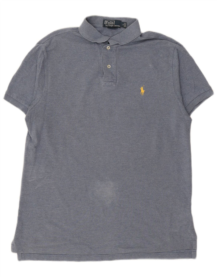 POLO RALPH LAUREN Ανδρικό πουκάμισο Polo Slim Fit μεγάλο μπλε βαμβακερό