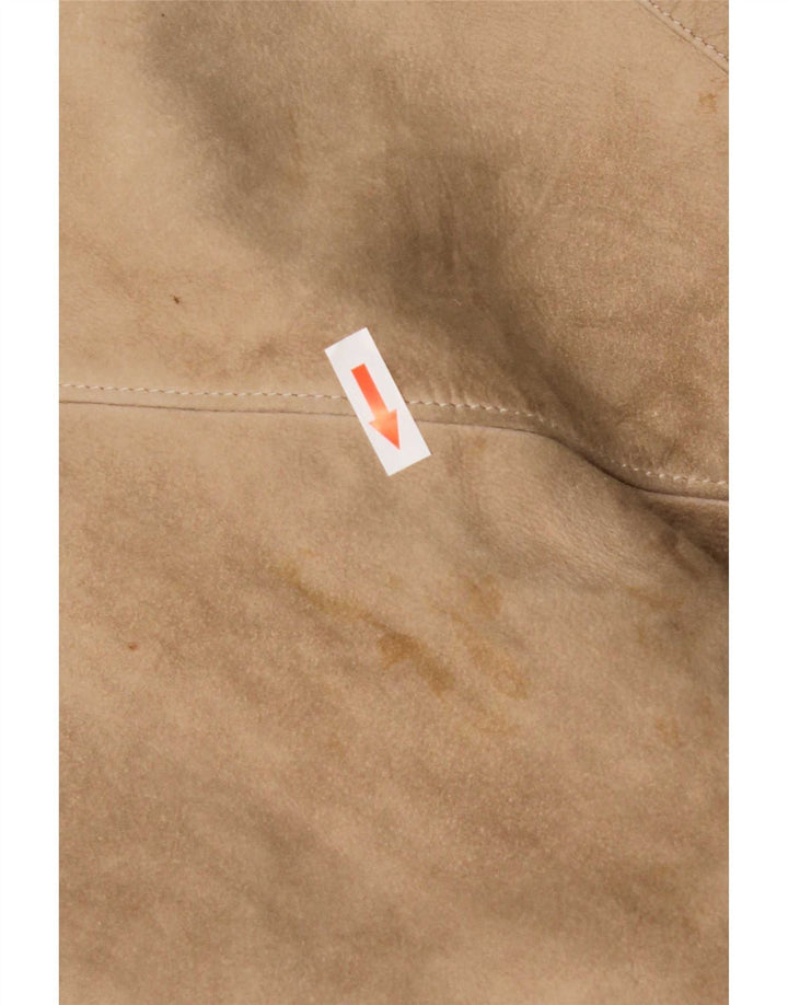 Vintage γυναικείο παλτό 3/4 μανίκι Shearling UK 14 Medium Beige