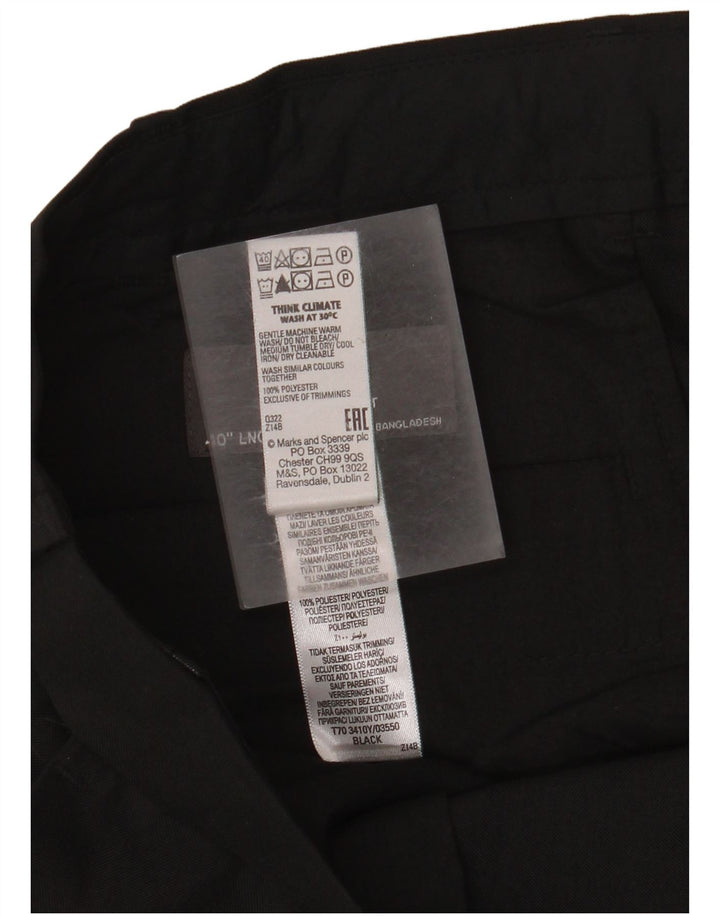 Ανδρικό παντελόνι με κανονική εφαρμογή Marks & Spencer W40 L33 Μαύρο πολυεστέρα