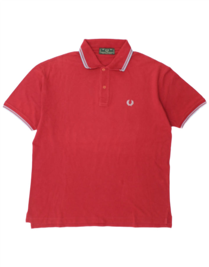 Fred Perry Ανδρικό πουκάμισο Polo μεγάλο βαμβακερό μπορντό