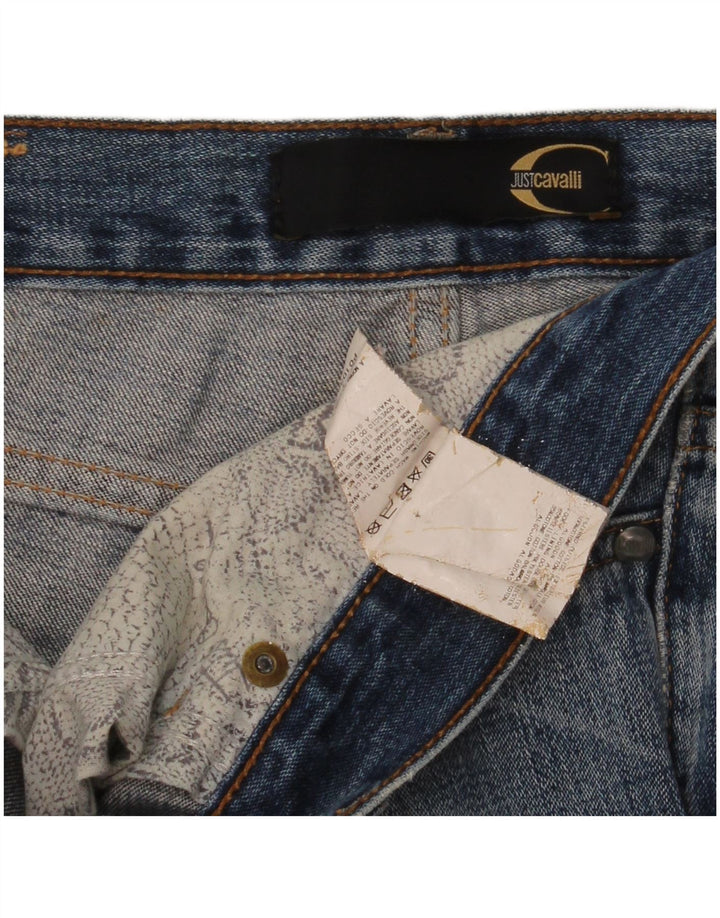 Ανδρικό τζιν Cavalli Distressed Straight W36 L35 Μπλε βαμβακερό