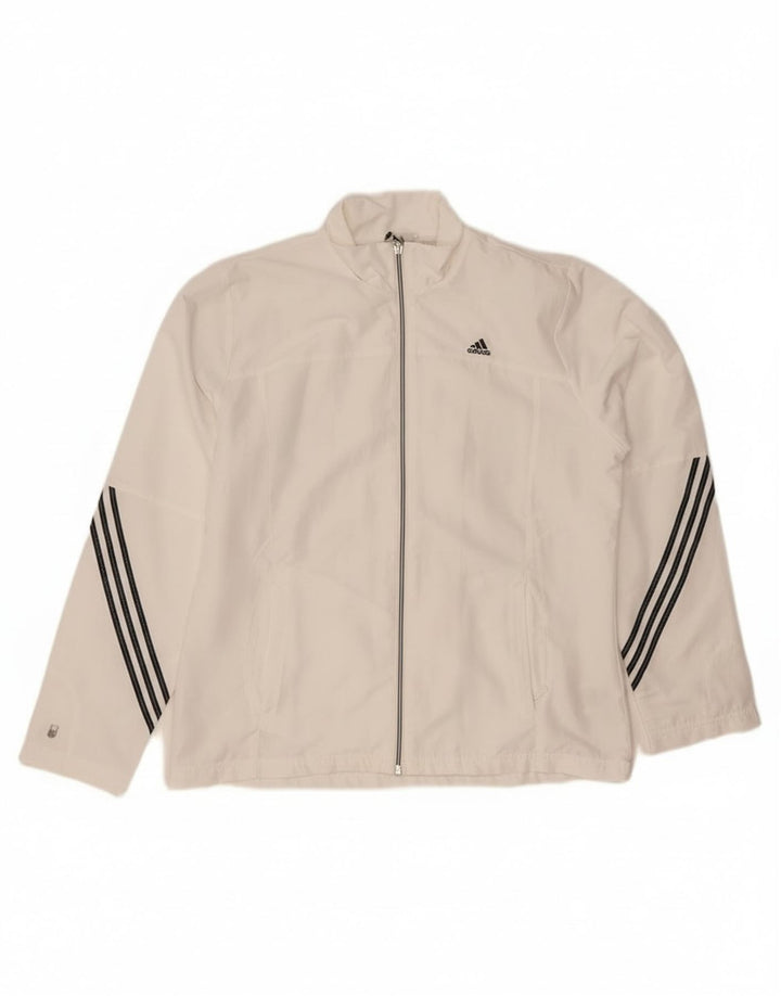 Adidas Γυναικεία φόρμα Climalite Top Jacket UK 16 Large White Polyester