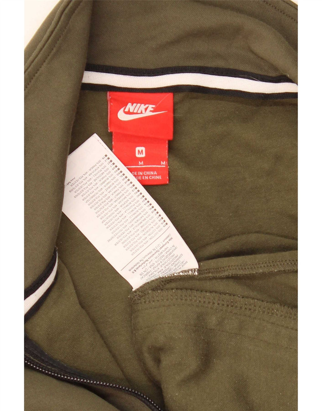 Ανδρική φόρμα Nike Μπουφάν με μεσαίο χακί χρώμα, βαμβακερό