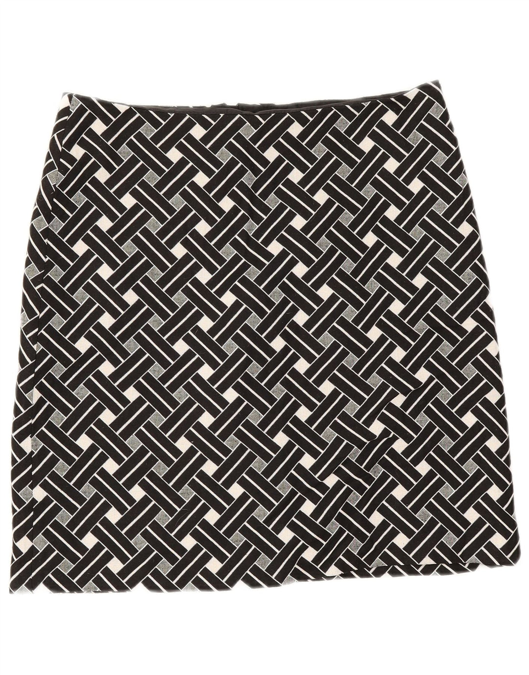 Marks & Spencer Γυναικεία ίσια φούστα UK 12 Medium W32 Μαύρη γεωμετρική