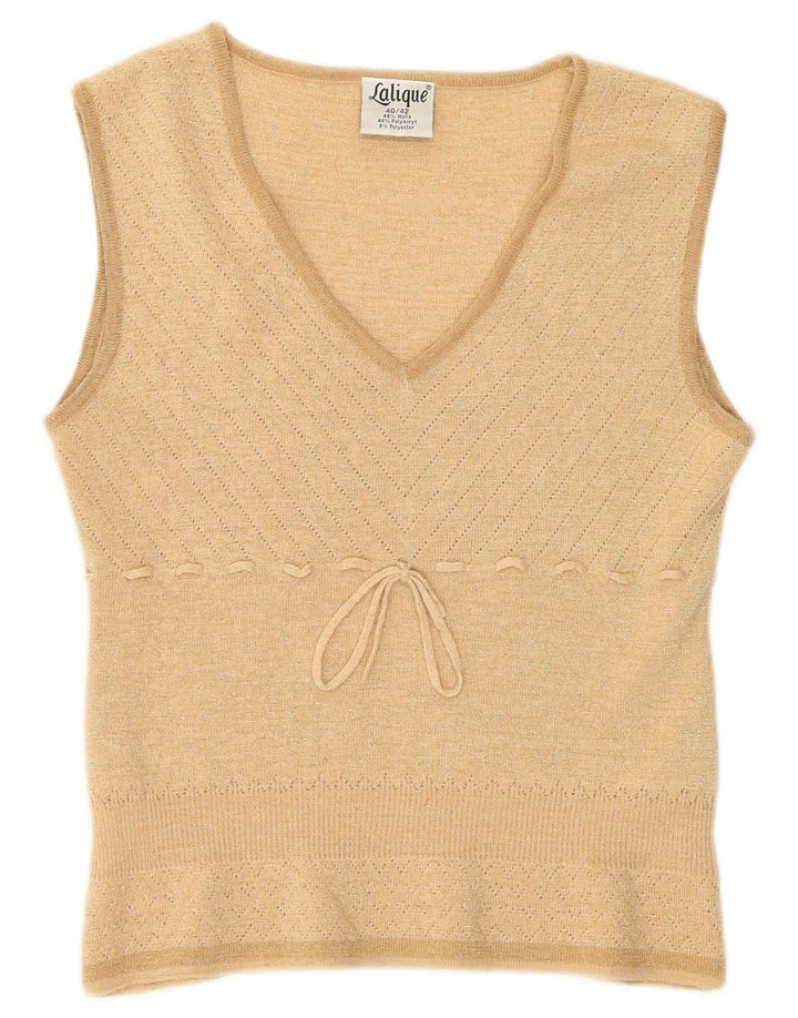 Vintage Γυναικείο Γιλέκο Tank Top IT 40/42 Μικρό μπεζ μαλλί