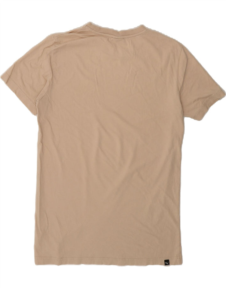 PUMA Mens T-Shirt Top Small Beige Cotton Vintage Puma and Second-Hand Puma from Messina Hembry 