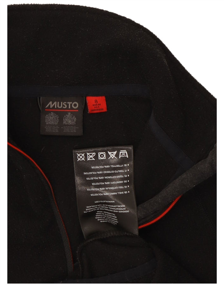 MUSTO Γυναικείο φερμουάρ Fleece Jumper UK 8 Small Black Polyester