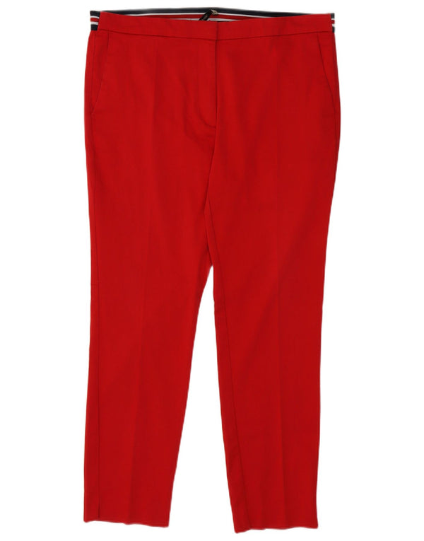 Zara Γυναικείο Slim Chino Παντελόνι XL W32 L27 Κόκκινο