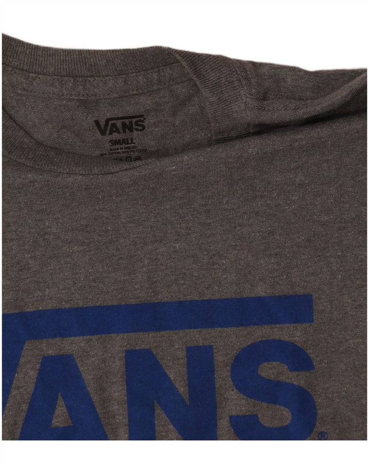 Ανδρικό γραφικό T-Shirt Vans Top Μικρό Γκρι Βαμβακερό