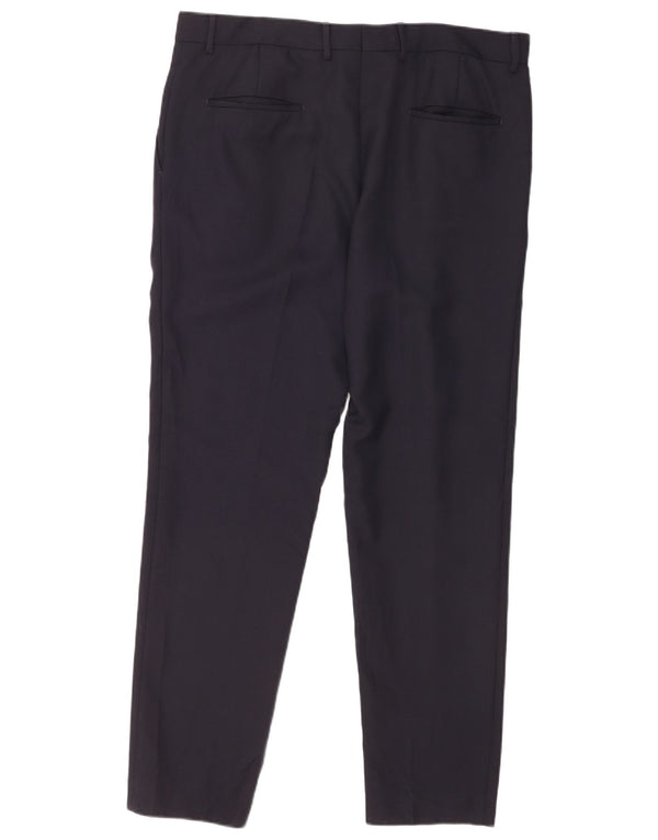 Ανδρικό παντελόνι με καρφίτσα Hugo Boss UK 54 2XL W38 L32 Navy Blue Polyester