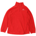 Kappa Ανδρικό φερμουάρ με λαιμόκοψη Fleece Jumper Μεσαίο κόκκινο πολυεστέρας