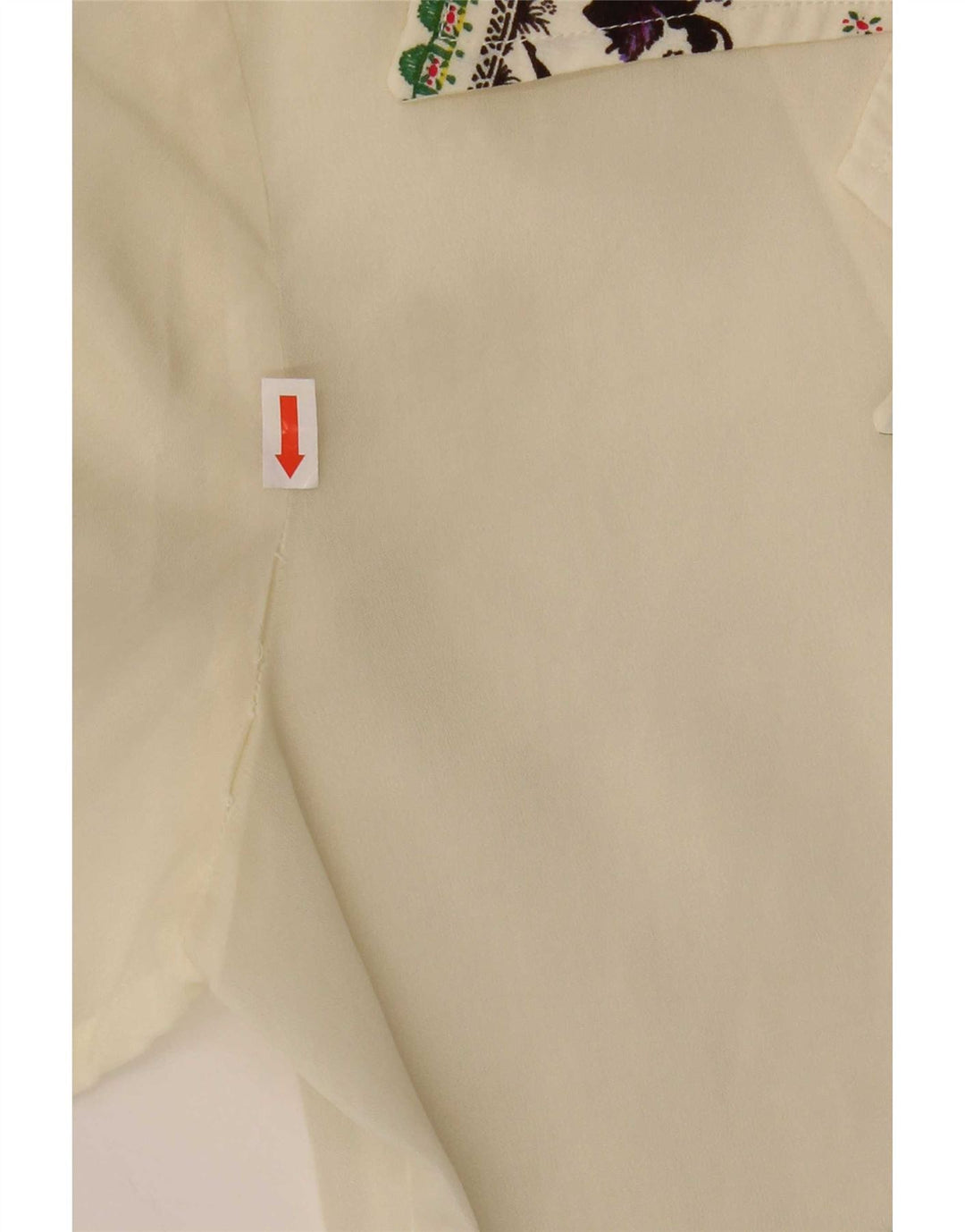 Vintage Γυναικεία See Through Μπλούζα IT 44 Medium Off White Floral