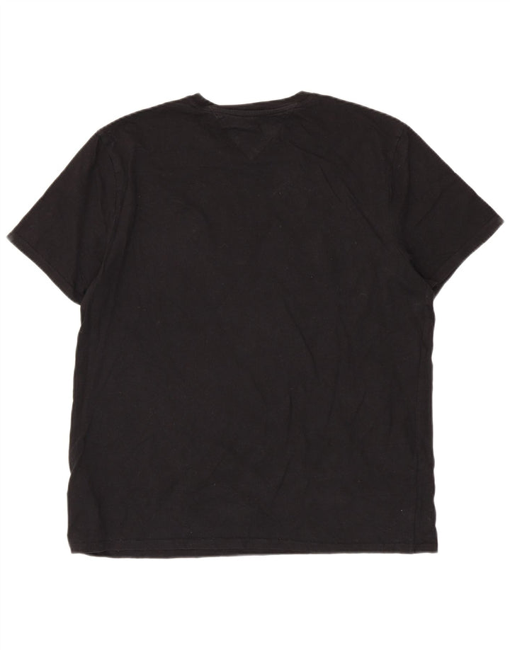 Ανδρικό T-Shirt Tommy Hilfiger Top μεγάλο μαύρο βαμβακερό