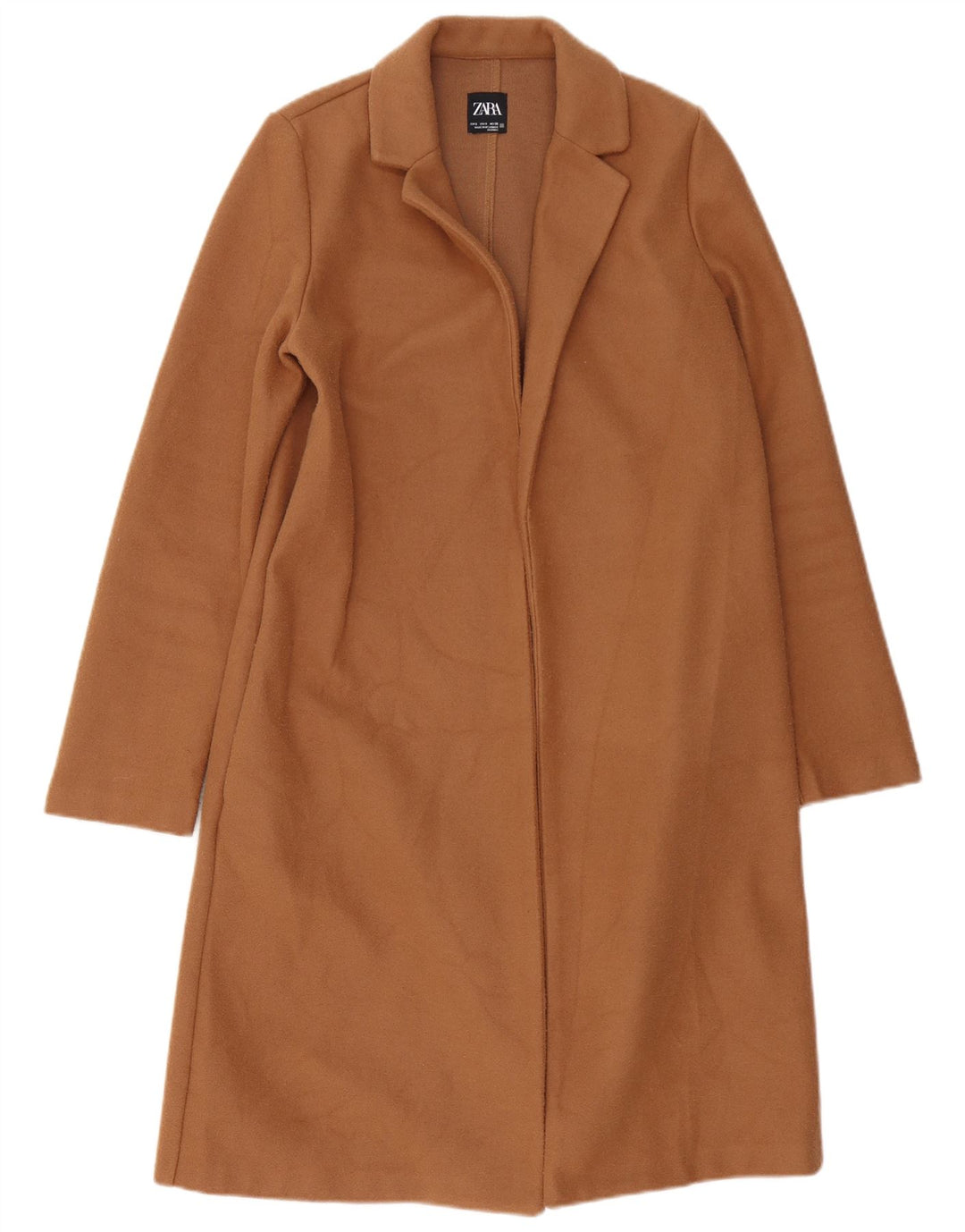 Zara Γυναικείο Open Oversized Πανωφόρι UK 10 Small Brown Polyester