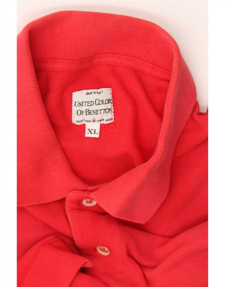 Ανδρικό μπλουζάκι πόλο Benetton XL Κόκκινο