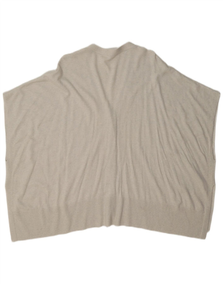 White Label Γυναικείο αμάνικο oversized πουλόβερ ζακέτα UK 14 Medium Off