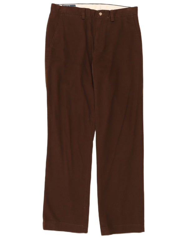 Polo Ralph Lauren Ανδρικό ίσιο παντελόνι Chino W32 L32 Καφέ βαμβακερό