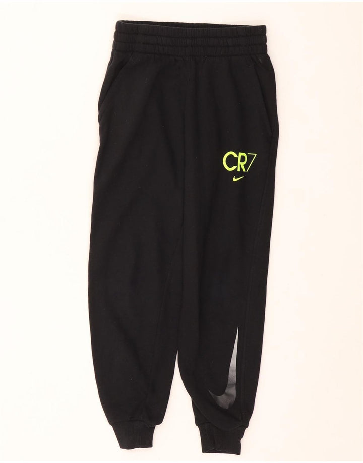 NIKE Boys Tracksuit Trousers Joggers 8-9 Years Small Black