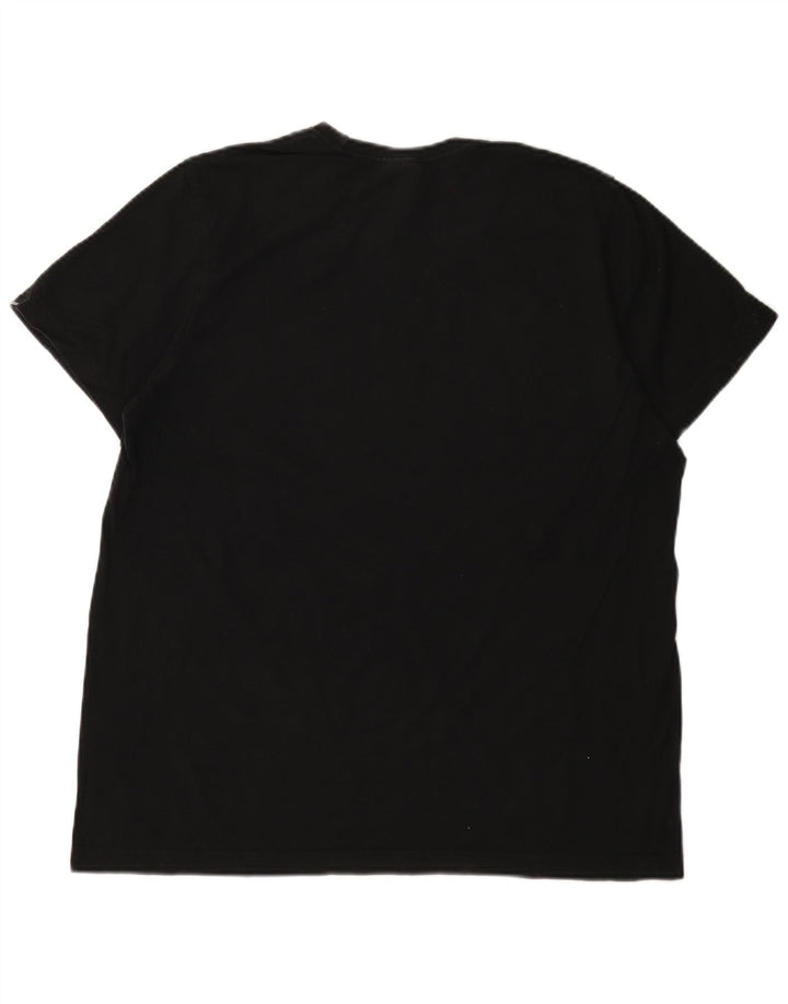 Ανδρικό γραφικό T-Shirt Adidas Top Μεσαίο μαύρο βαμβακερό