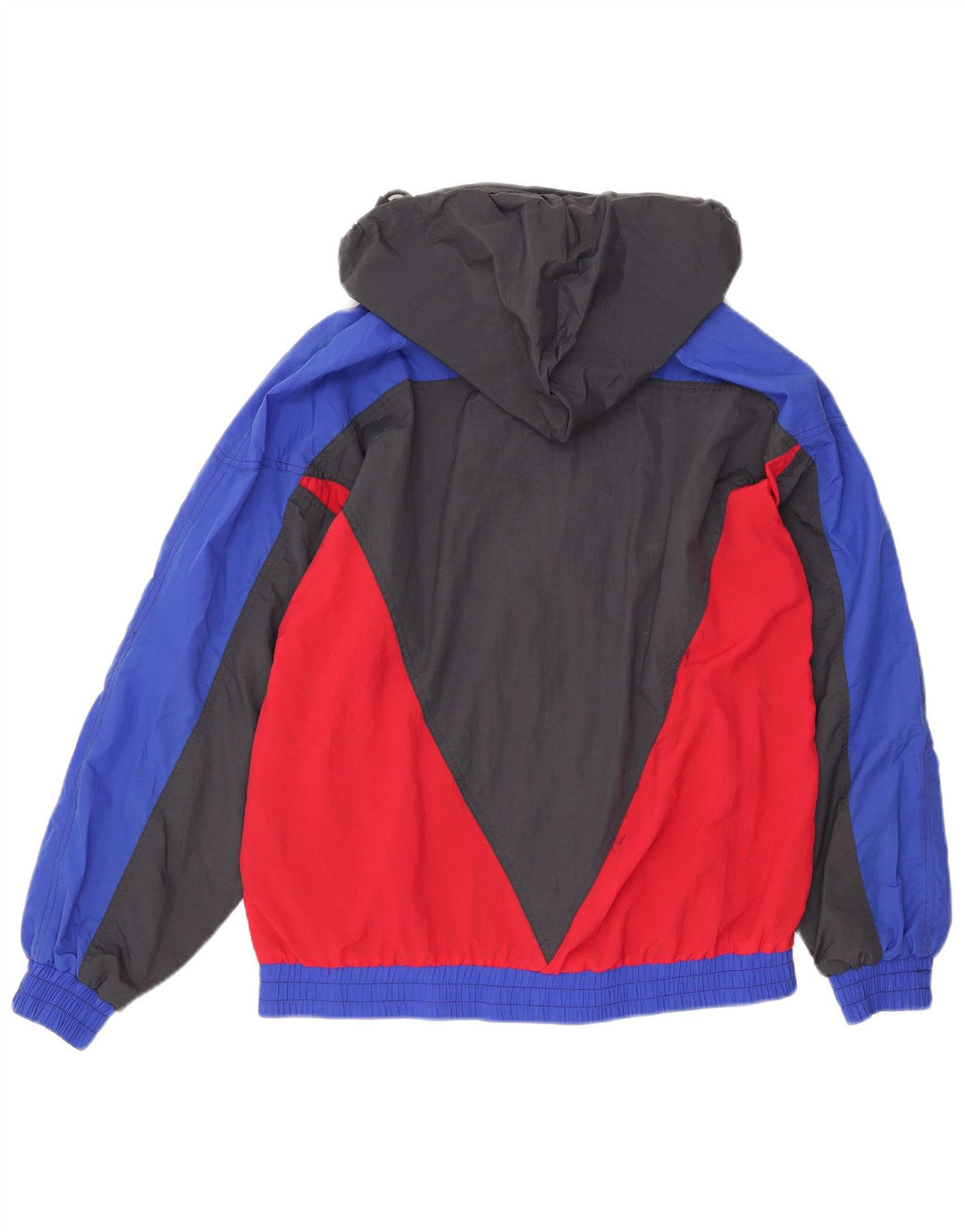 Γυναικείο Olympia Hooded Oversized Bomber Jacket UK 14 Large Blue Colourblock