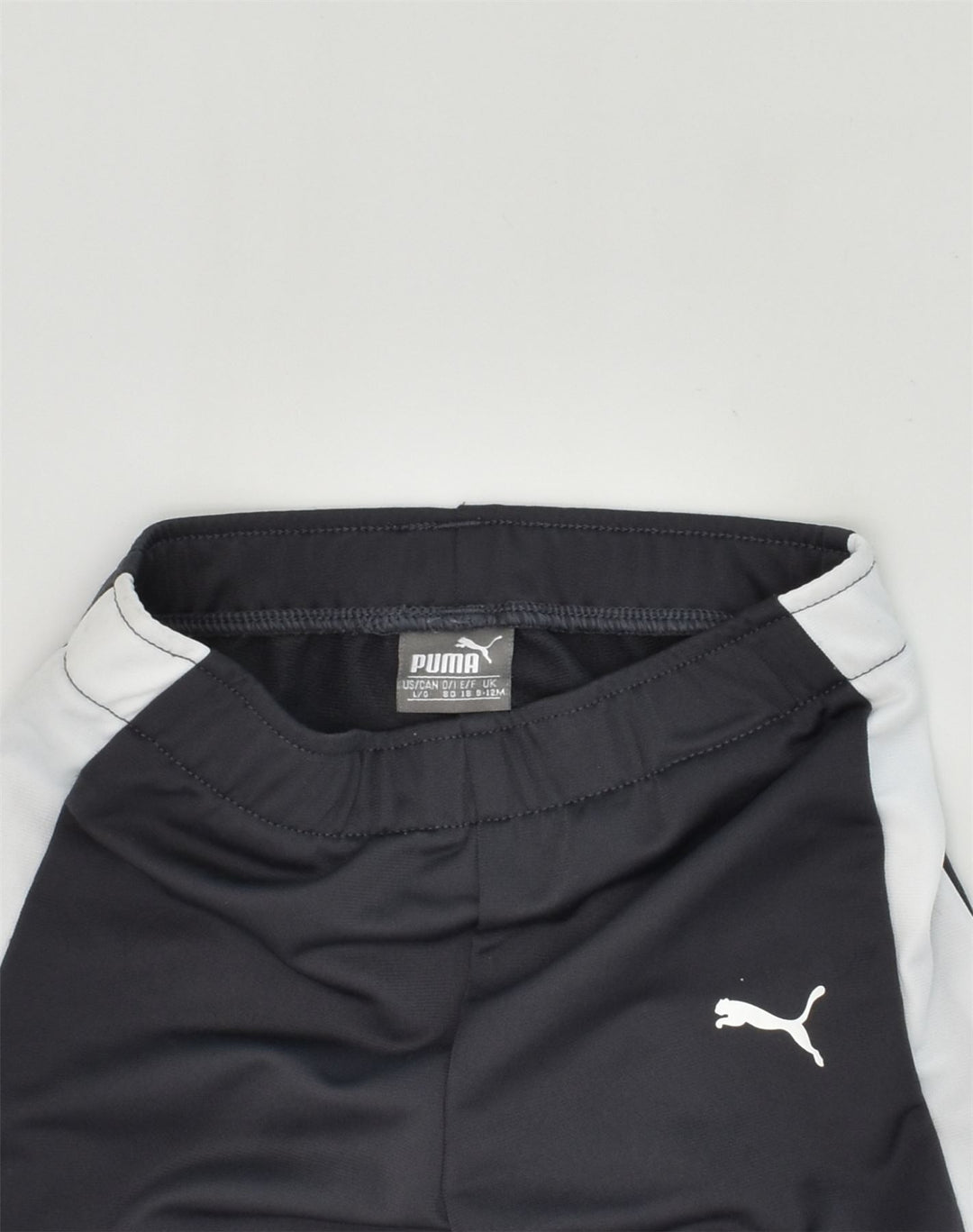 PUMA Baby Boys Tracksuit Trousers 9-12 Months Black Colourblock Polyester | Vintage Puma | Thrift | Second-Hand Puma | Used Clothing | Messina Hembry 