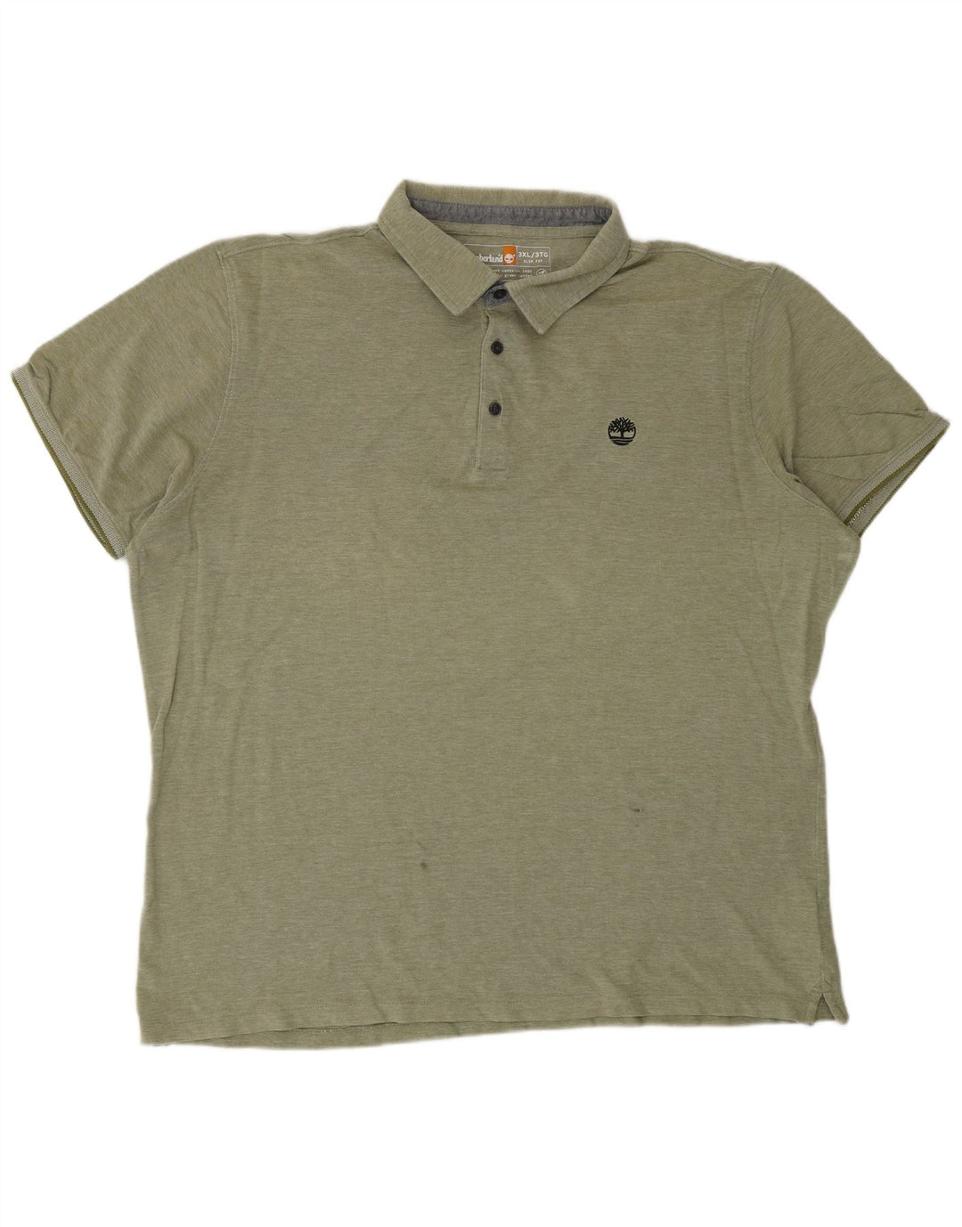 TIMBERLAND Ανδρικό μπλουζάκι Polo Slim Fit 3XL πράσινο βαμβακερό