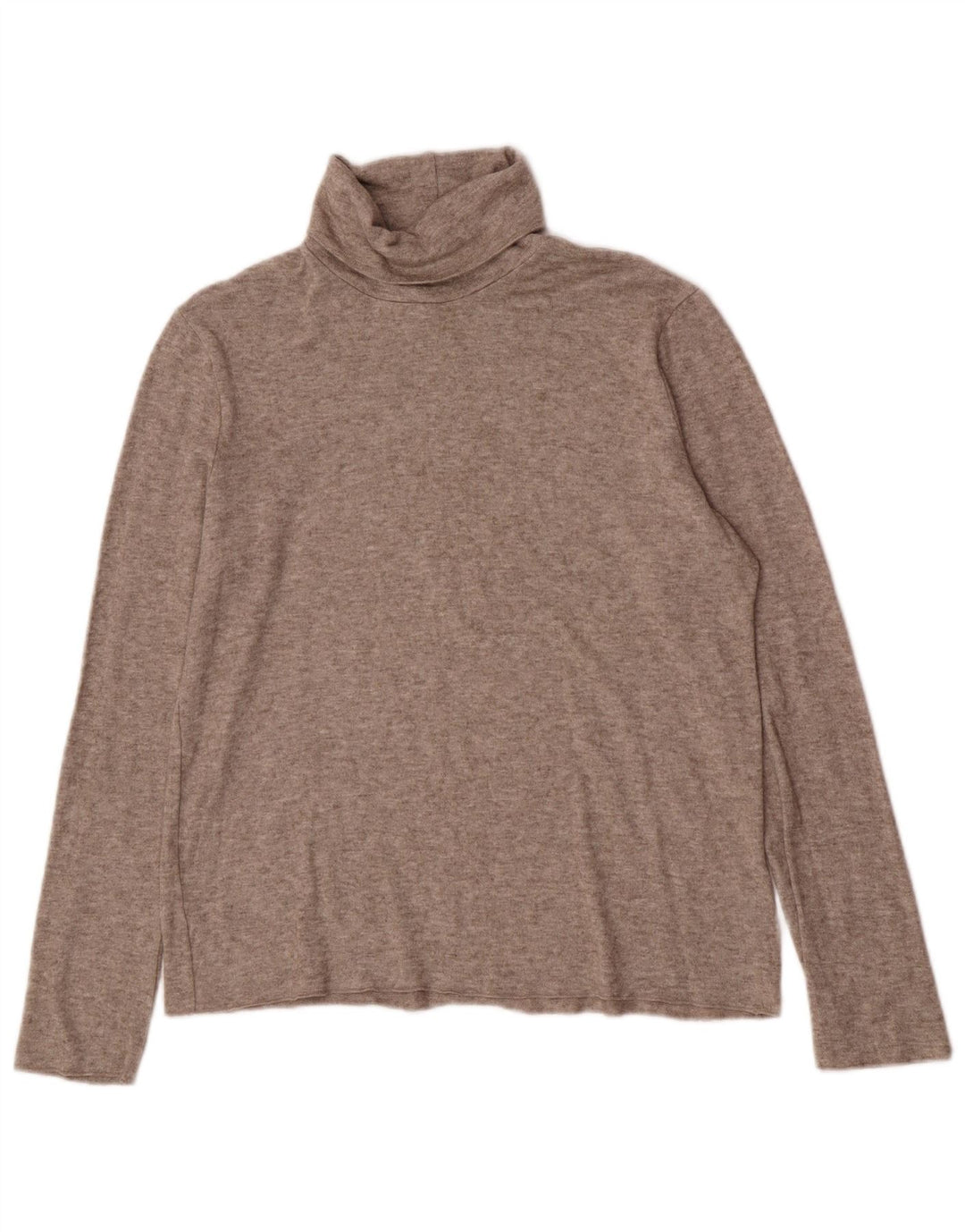 Zara Γυναικεία μπλούζα με ρολό τοπ UK 18 XL καφέ