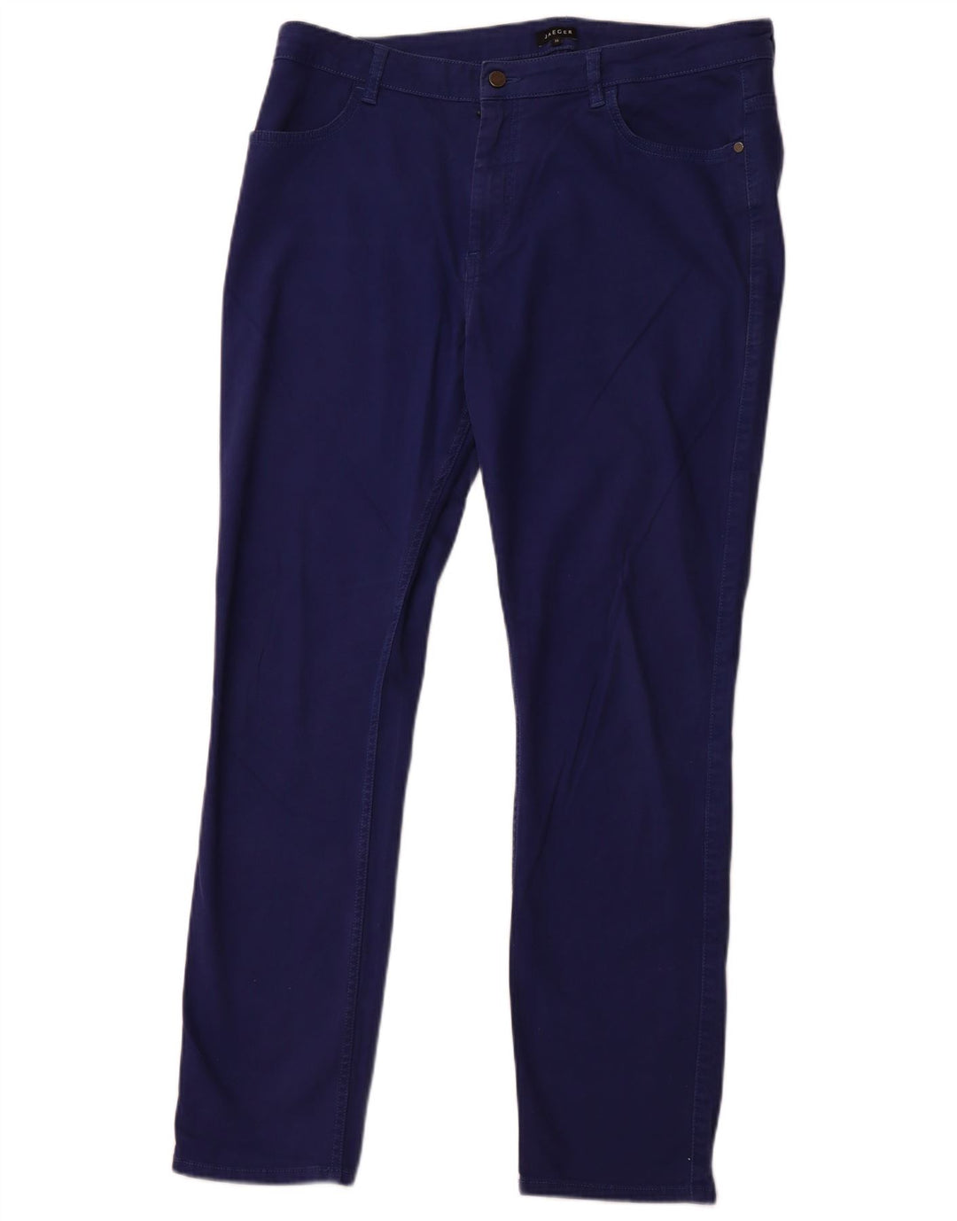 JAEGER Γυναικείο ψηλόμεσο λεπτό τζιν UK 16 μεγάλο W36 L31 μπλε βαμβακερό