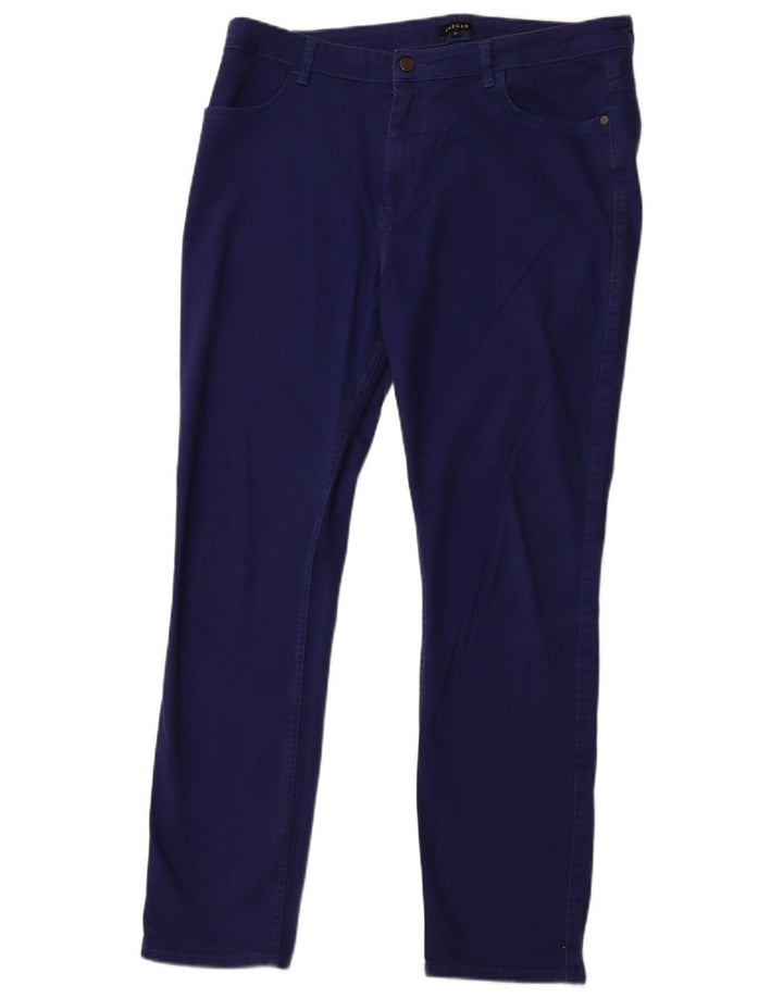 JAEGER Γυναικείο ψηλόμεσο λεπτό τζιν UK 16 μεγάλο W36 L31 μπλε βαμβακερό