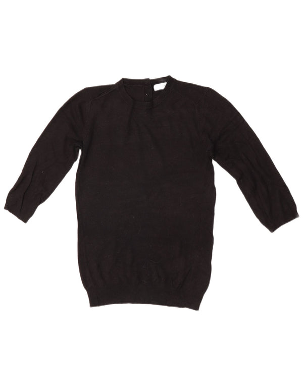 Zara Γυναικείο πουλόβερ με λαιμόκοψη UK 8 Small Black